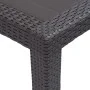 Mesa de jardín de plástico aspecto ratán marrón 150x90x72 cm de vidaXL, Mesas de jardín - Ref: Foro24-45606, Precio: 163,36 €...