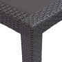 Mesa de jardín de plástico aspecto ratán marrón 150x90x72 cm de vidaXL, Mesas de jardín - Ref: Foro24-45606, Precio: 154,23 €...