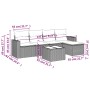 Set de sofás de jardín 6 piezas y cojines ratán sintético negro de , Sofás modulares de exterior - Ref: Foro24-3251232, Preci...