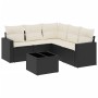 Set muebles de jardín 6 piezas y cojines ratán sintético negro de , Sofás modulares de exterior - Ref: Foro24-3251293, Precio...