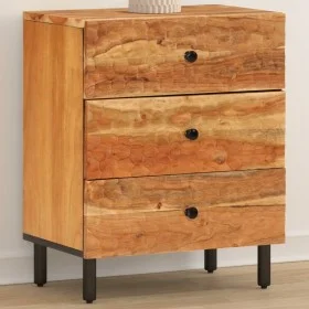 Mesita de noche madera maciza de acacia 50x33x60 cm de , Mesitas de noche - Ref: Foro24-356864, Precio: 86,49 €, Descuento: %