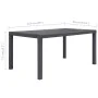 Mesa de jardín de plástico aspecto ratán marrón 150x90x72 cm de vidaXL, Mesas de jardín - Ref: Foro24-45606, Precio: 163,36 €...