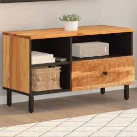 Mueble de TV madera maciza de acacia 80x33x46 cm de , Muebles TV - Ref: Foro24-356872, Precio: 60,08 €, Descuento: %