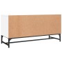 Mueble de TV con puertas de vidrio blanco 102x37x50 cm de , Muebles TV - Ref: Foro24-836532, Precio: 49,85 €, Descuento: %
