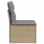 Sofá de jardín sin reposabrazos con cojines ratán PE beige de , Sofás de exterior - Ref: Foro24-366100, Precio: 65,62 €, Desc...