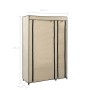 Armarios plegables 2 unidades de tela color crema 110x45x175 cm de vidaXL, Armarios roperos - Ref: Foro24-282424, Precio: 81,...