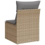 Sofá de jardín sin reposabrazos con cojines ratán PE beige de , Sofás de exterior - Ref: Foro24-366085, Precio: 60,72 €, Desc...
