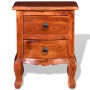 Mesitas de noche con cajones 2 uds madera maciza de acacia de vidaXL, Mesitas de noche - Ref: Foro24-243972, Precio: 211,83 €...