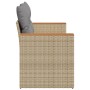 Sofá de jardín con cojines de 2 plazas ratán sintético beige de , Sofás de exterior - Ref: Foro24-366109, Precio: 159,79 €, D...