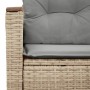 Sofá de jardín con cojines de 2 plazas ratán sintético beige de , Sofás de exterior - Ref: Foro24-366109, Precio: 159,79 €, D...