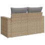 Sofá de jardín con cojines de 2 plazas ratán sintético beige de , Sofás de exterior - Ref: Foro24-366093, Precio: 155,78 €, D...