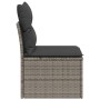 Sofá de jardín sin reposabrazos con cojines ratán PE gris de , Sofás de exterior - Ref: Foro24-366135, Precio: 61,81 €, Descu...