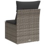 Sofá de jardín sin reposabrazos con cojines ratán PE gris de , Sofás de exterior - Ref: Foro24-366135, Precio: 61,81 €, Descu...