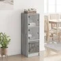 Aparador con puertas de vidrio gris Sonoma 35x37x109 cm de , Aparadores - Ref: Foro24-836390, Precio: 82,53 €, Descuento: %
