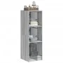 Aparador con puertas de vidrio gris Sonoma 35x37x109 cm de , Aparadores - Ref: Foro24-836390, Precio: 82,53 €, Descuento: %