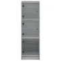 Aparador con puertas de vidrio gris Sonoma 35x37x109 cm de , Aparadores - Ref: Foro24-836390, Precio: 82,53 €, Descuento: %