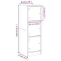 Aparador con puertas de vidrio gris Sonoma 35x37x109 cm de , Aparadores - Ref: Foro24-836390, Precio: 82,53 €, Descuento: %