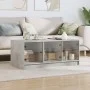 Mesa de centro con puertas de vidrio grs hormigón 102x50x42 cm de , Mesas de centro - Ref: Foro24-836416, Precio: 77,80 €, De...