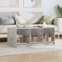 Mesa de centro con puertas de vidrio grs hormigón 102x50x42 cm de , Mesas de centro - Ref: Foro24-836416, Precio: 78,76 €, De...