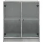 Armario auxiliar puertas de vidrio gris hormigón 68x37x75,5 cm de , Aparadores - Ref: Foro24-836423, Precio: 68,70 €, Descuen...