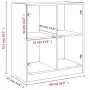 Armario auxiliar puertas de vidrio gris hormigón 68x37x75,5 cm de , Aparadores - Ref: Foro24-836423, Precio: 68,70 €, Descuen...