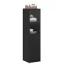 Aparador con puerta de vidrio negro 35x37x142 cm de , Aparadores - Ref: Foro24-836442, Precio: 88,15 €, Descuento: %