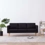 Sofá de 3 plazas de tela negro by vidaXL, Sofas - Ref: Foro24-281360, Price: 338,97 €, Discount: %