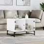 Mesa de centro con puertas de vidrio blanca 68,5x50x50 cm de , Mesas de centro - Ref: Foro24-836539, Precio: 49,36 €, Descuen...