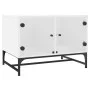 Mesa de centro con puertas de vidrio blanca 68,5x50x50 cm de , Mesas de centro - Ref: Foro24-836539, Precio: 49,36 €, Descuen...