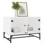 Mesa de centro con puertas de vidrio blanca 68,5x50x50 cm de , Mesas de centro - Ref: Foro24-836539, Precio: 49,36 €, Descuen...