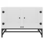 Mesa de centro con puertas de vidrio blanca 68,5x50x50 cm de , Mesas de centro - Ref: Foro24-836539, Precio: 49,36 €, Descuen...