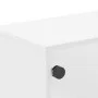 Mesa de centro con puertas de vidrio blanca 68,5x50x50 cm de , Mesas de centro - Ref: Foro24-836539, Precio: 49,36 €, Descuen...