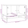 Mesa de centro con puertas de vidrio blanca 68,5x50x50 cm de , Mesas de centro - Ref: Foro24-836539, Precio: 49,79 €, Descuen...