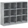 Estantería con puertas madera de ingeniería gris 136x37x109 cm de , Librerías y estanterías - Ref: Foro24-3206513, Precio: 22...