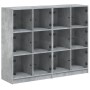 Estantería con puertas madera de ingeniería gris 136x37x109 cm de , Librerías y estanterías - Ref: Foro24-3206513, Precio: 22...