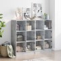 Estantería con puertas madera de ingeniería gris 136x37x109 cm de , Librerías y estanterías - Ref: Foro24-3206513, Precio: 22...