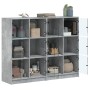 Estantería con puertas madera de ingeniería gris 136x37x109 cm de , Librerías y estanterías - Ref: Foro24-3206513, Precio: 22...