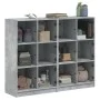 Estantería con puertas madera de ingeniería gris 136x37x109 cm de , Librerías y estanterías - Ref: Foro24-3206513, Precio: 22...