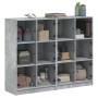 Estantería con puertas madera de ingeniería gris 136x37x109 cm de , Librerías y estanterías - Ref: Foro24-3206513, Precio: 22...