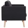 Sofá de 3 plazas de tela negro by vidaXL, Sofas - Ref: Foro24-281360, Price: 338,97 €, Discount: %