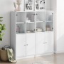 Estantería con puertas madera de ingeniería negro 136x37x142 cm de , Librerías y estanterías - Ref: Foro24-3206524, Precio: 2...