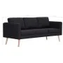 Sofá de 3 plazas de tela negro by vidaXL, Sofas - Ref: Foro24-281360, Price: 338,97 €, Discount: %
