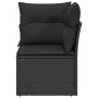 Garden corner sofa with black synthetic rattan cushions by , Outdoor sofas - Ref: Foro24-365962, Price: 94,20 €, Discount: %