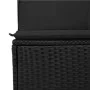 Garden corner sofa with black synthetic rattan cushions by , Outdoor sofas - Ref: Foro24-365962, Price: 94,20 €, Discount: %