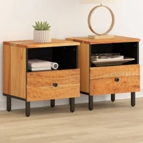 Mesitas de noche 2 uds madera maciza de acacia 40x33x46 cm de , Mesitas de noche - Ref: Foro24-356862, Precio: 74,44 €, Descu...