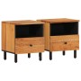 Mesitas de noche 2 uds madera maciza de acacia 40x33x46 cm de , Mesitas de noche - Ref: Foro24-356862, Precio: 75,12 €, Descu...