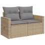 Sofá de jardín con cojines de 2 plazas ratán sintético beige de , Sofás de exterior - Ref: Foro24-366106, Precio: 194,17 €, D...