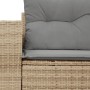 Sofá de jardín con cojines de 2 plazas ratán sintético beige de , Sofás de exterior - Ref: Foro24-366106, Precio: 194,17 €, D...