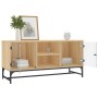 Mueble de TV con puertas de vidrio roble Sonoma 102x37x50 cm de , Muebles TV - Ref: Foro24-836534, Precio: 67,20 €, Descuento: %