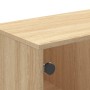 Mueble de TV con puertas de vidrio roble Sonoma 102x37x50 cm de , Muebles TV - Ref: Foro24-836534, Precio: 67,20 €, Descuento: %